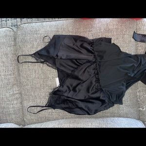 Black lace bodysuit